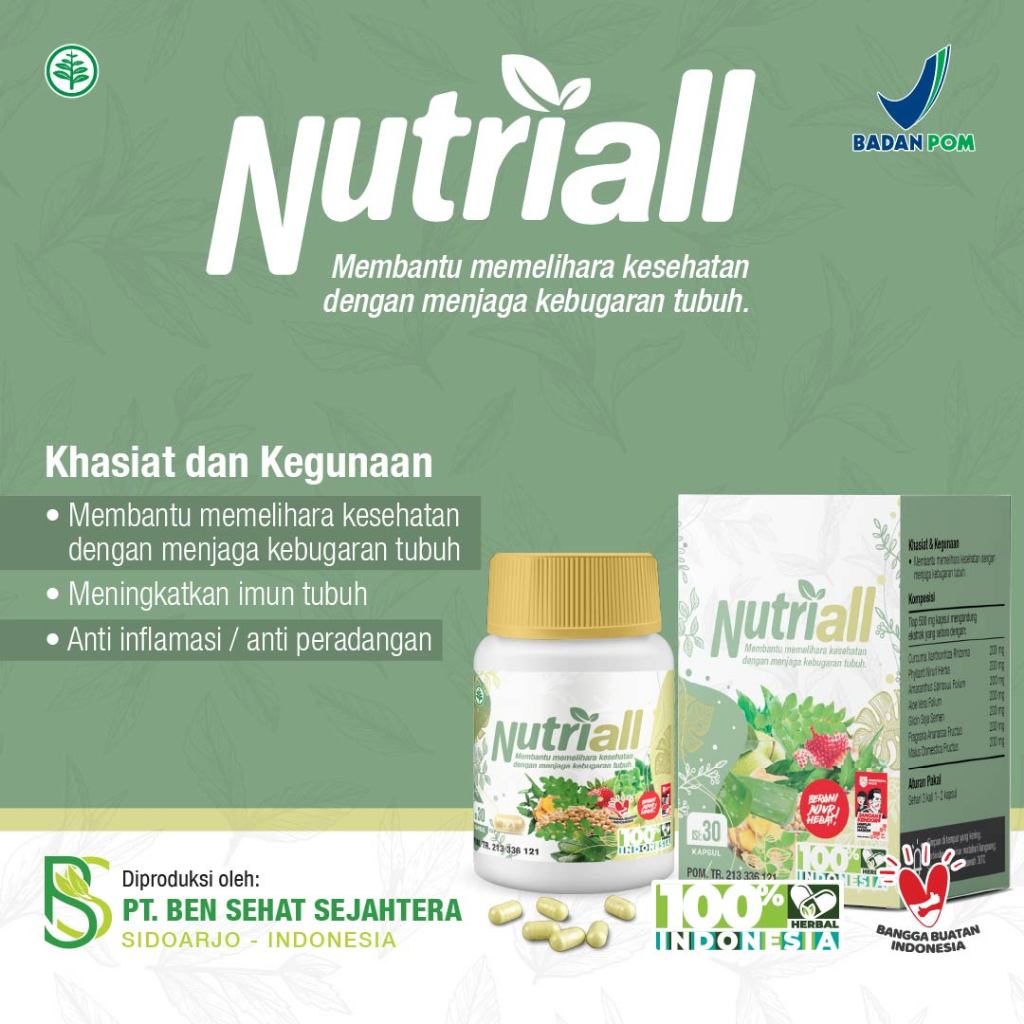 Nutriall 30 Kapsul Membantu Memelihara Kesehatan Tubuh