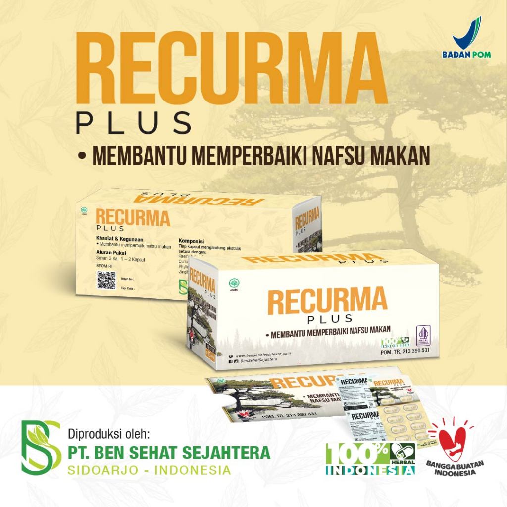 Recurma Plus 3 Blister Membantu Memperbaiki Nafsu Makan