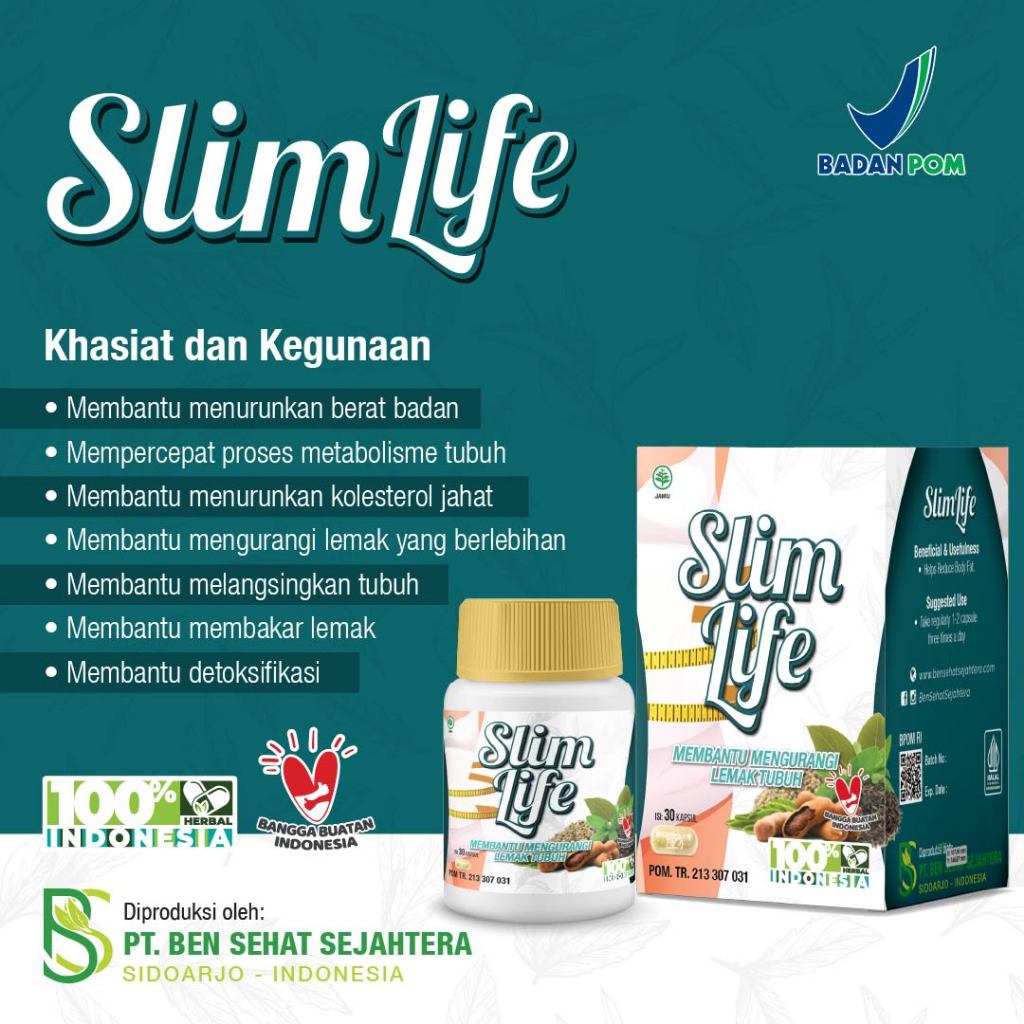 Slimlife 30 Kapsul Membantu Mengurangi Lemak Tubuh